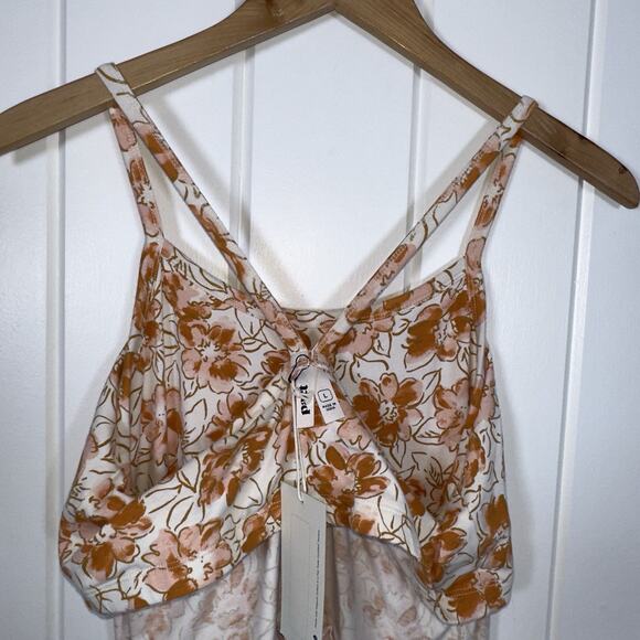 Pact Women's Fit & Flare Midi Dress Large Cream Orange Floral Organic Cotton NWT - Picture 15 of 15